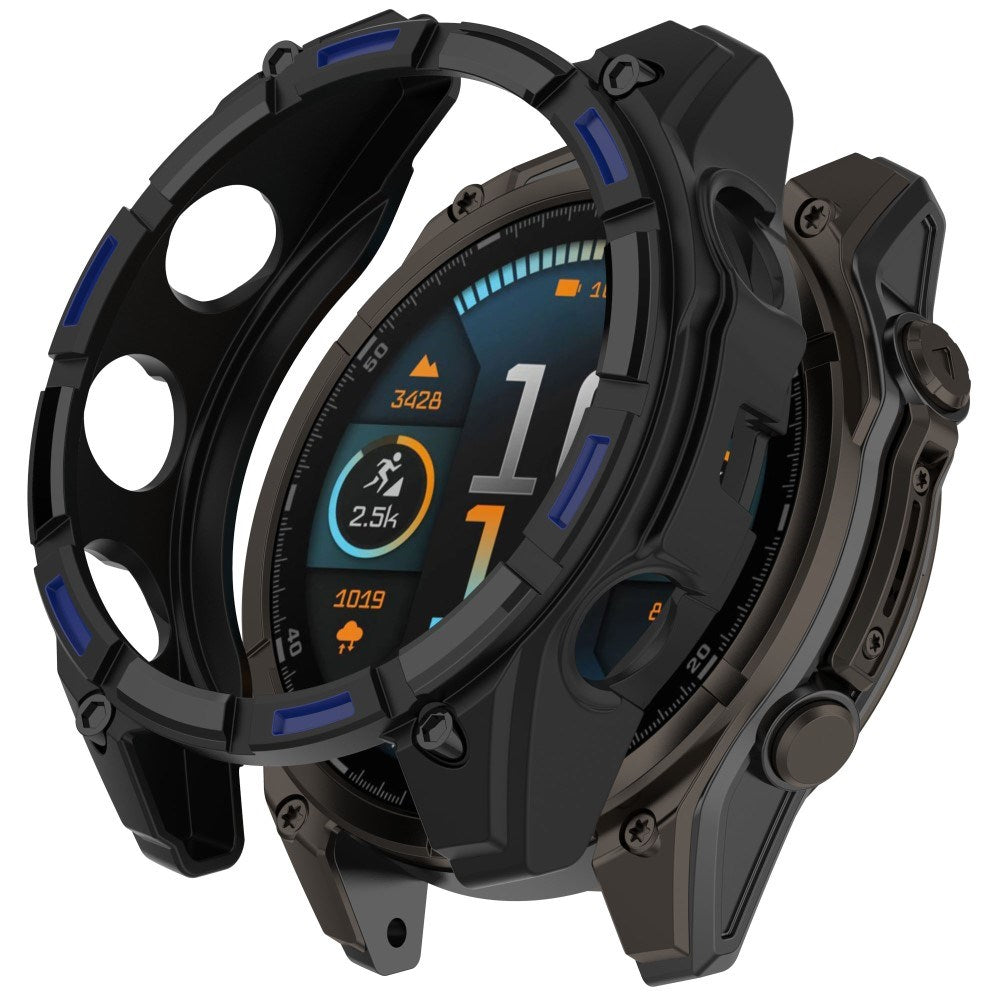 Garmin Tactix 8 Solar (51mm) Bumper Plast Skal - Svart / Blå