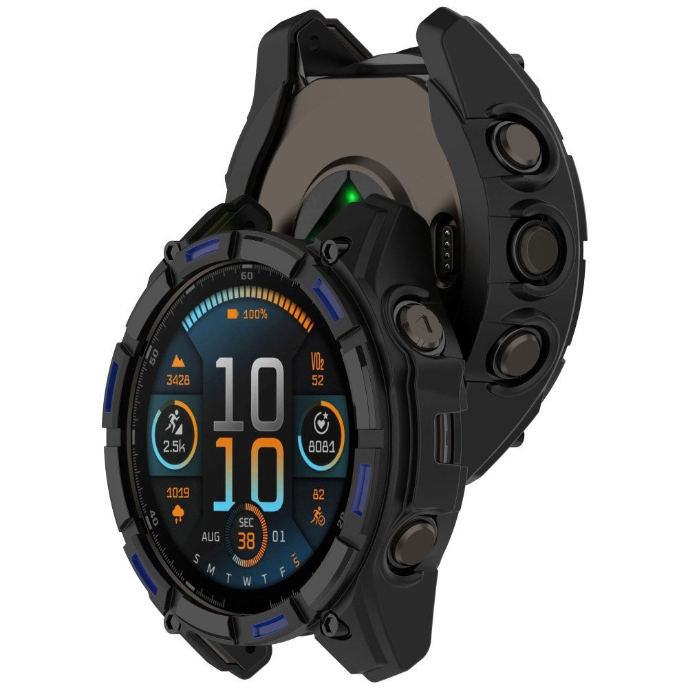 Garmin Tactix 8 Solar (51mm) Bumper Plast Skal - Svart / Blå