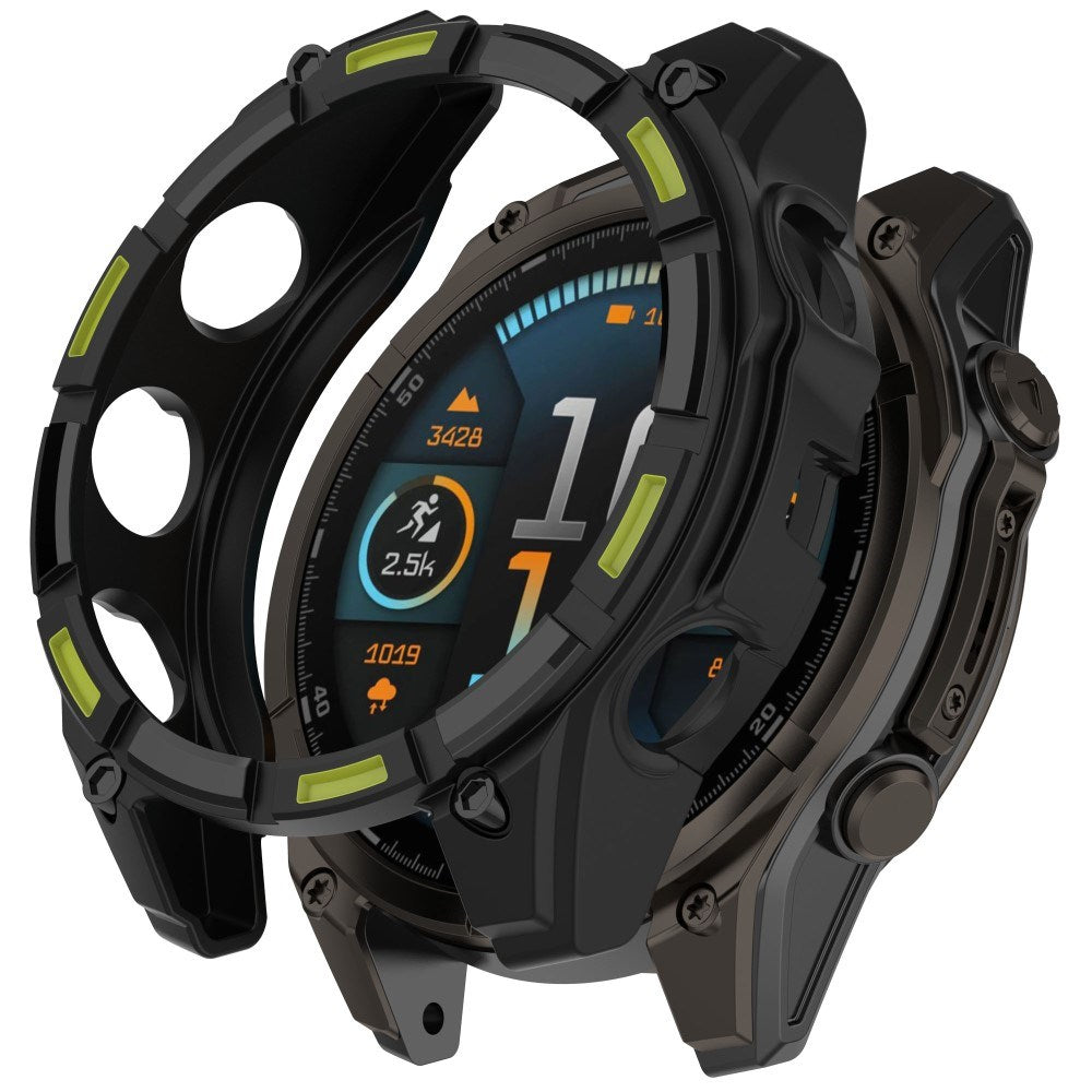 Garmin Tactix 8 Solar (51mm) Bumper Plast Skal - Svart / Grön