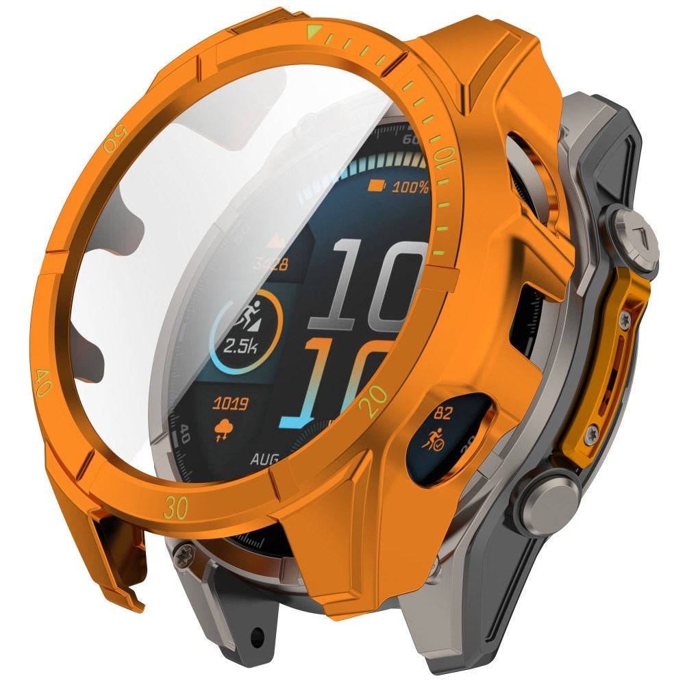 Garmin Tactix 8 AMOLED (47mm) Hårt Plast Skal m. Skyddsglas - Orange / Gul
