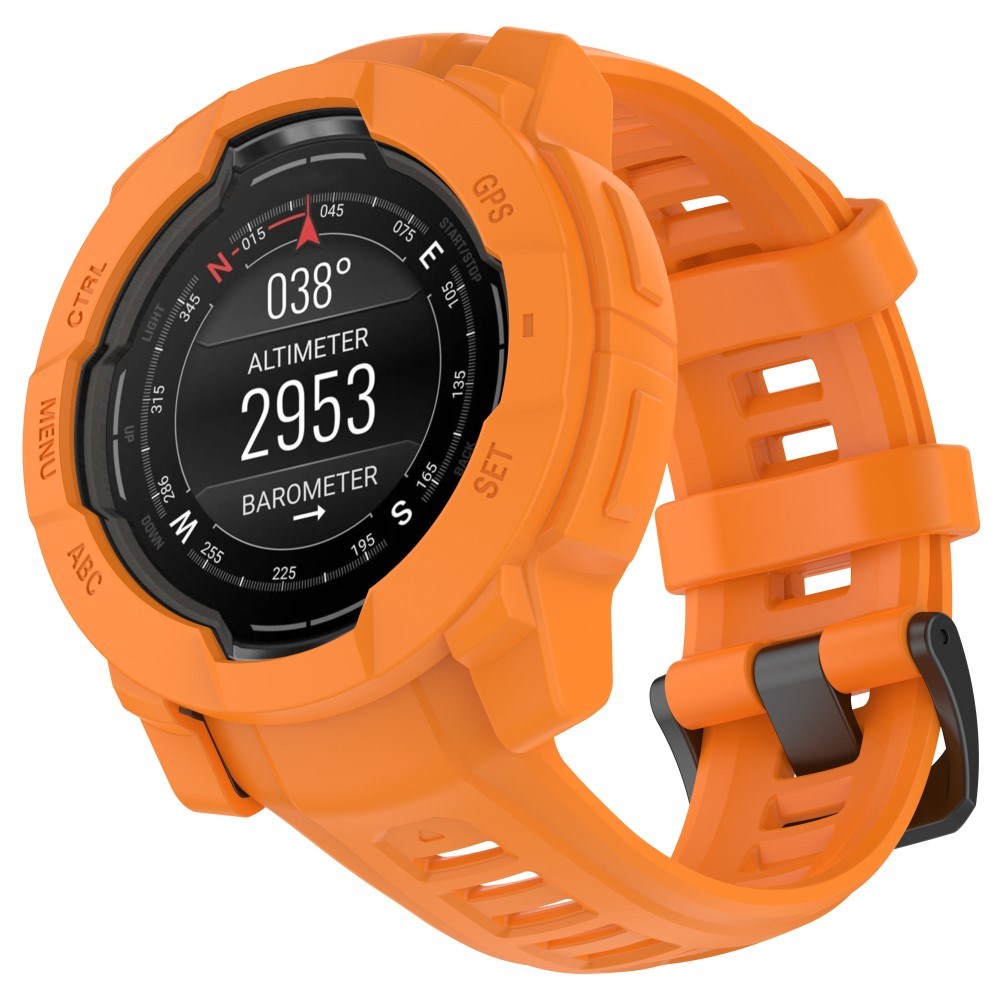 Garmin Instinct 3 AMOLED / Solar (50mm) Bumper Silikon Skal - Orange