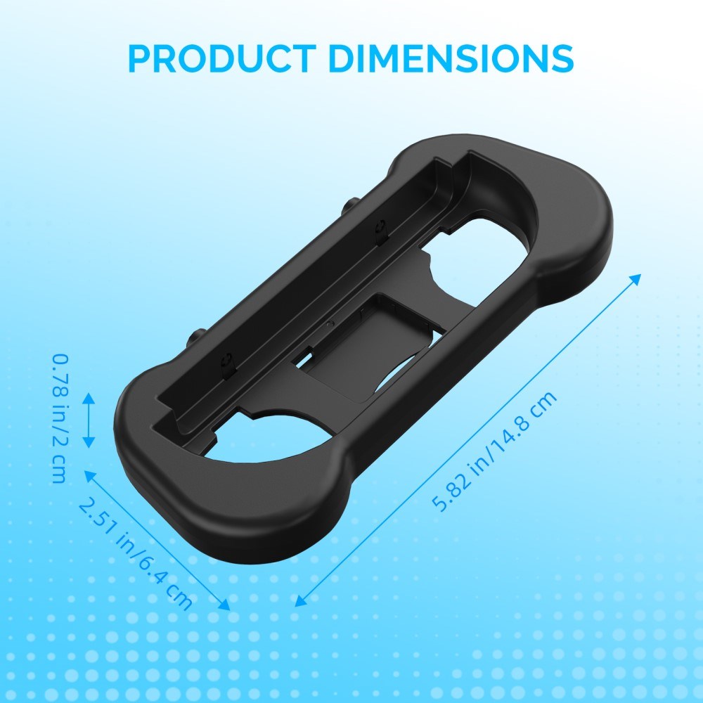 Ergonomisk Hållare för Nintendo Switch 2 Kontroller - 2 st - Svart
