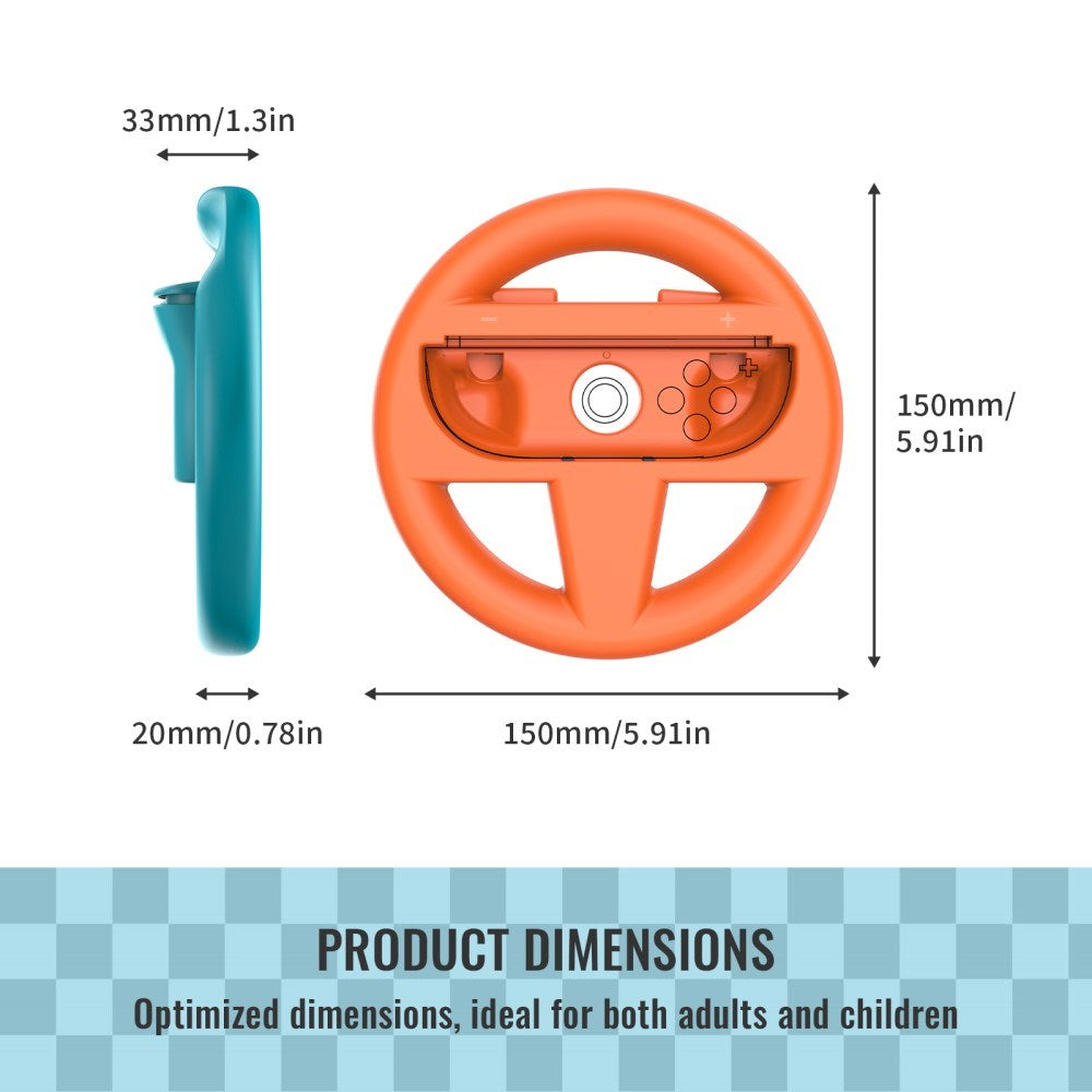 Racerråtta för Nintendo Switch 2 Kontroller - 2 st - Blå / Orange