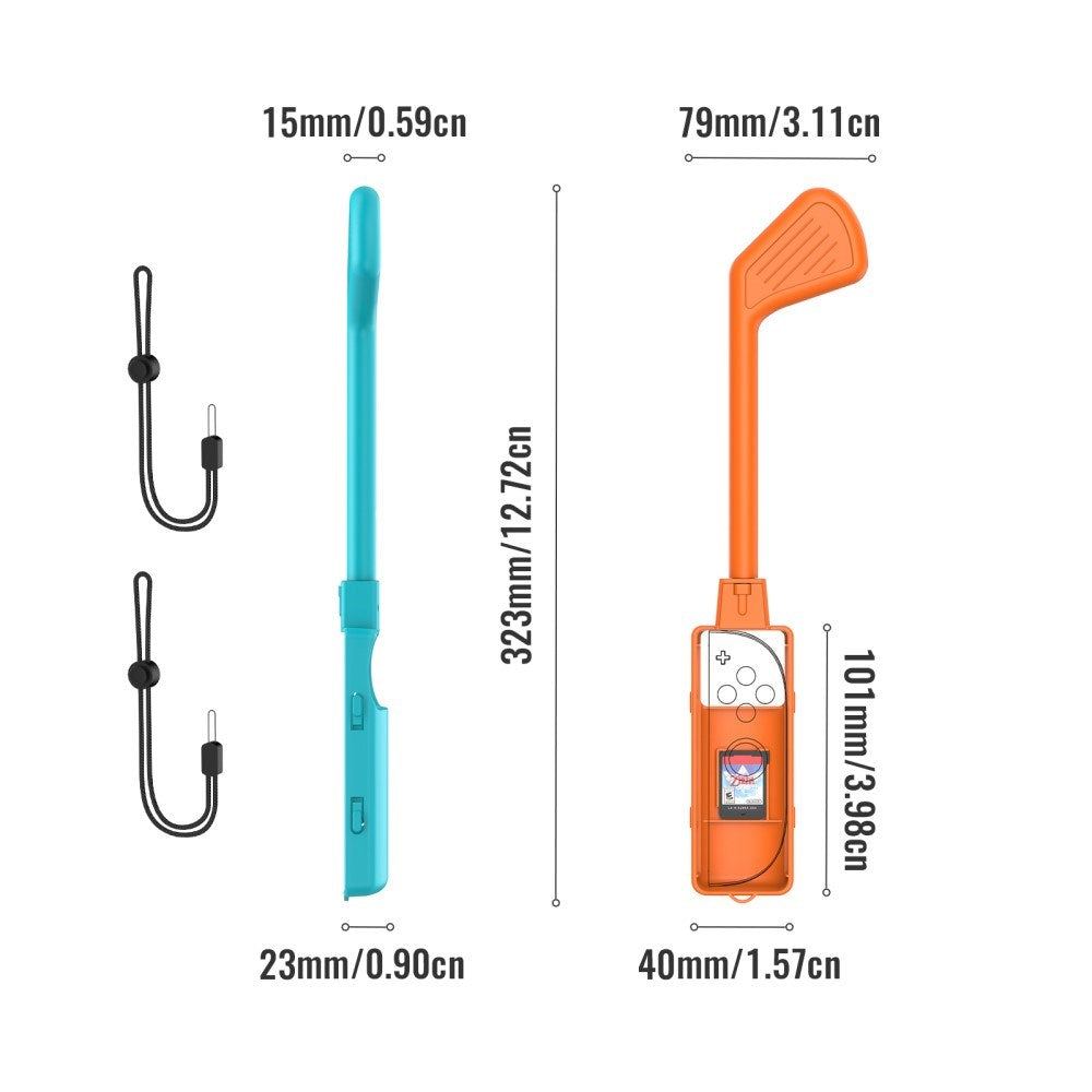 Golfklubba för Nintendo Switch 2 Kontroller - 2 st - Blå / Orange