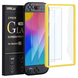 Nintendo Switch 2 Skärmskyddsglas med Monteringsram - 2 st. - Genomskinlig