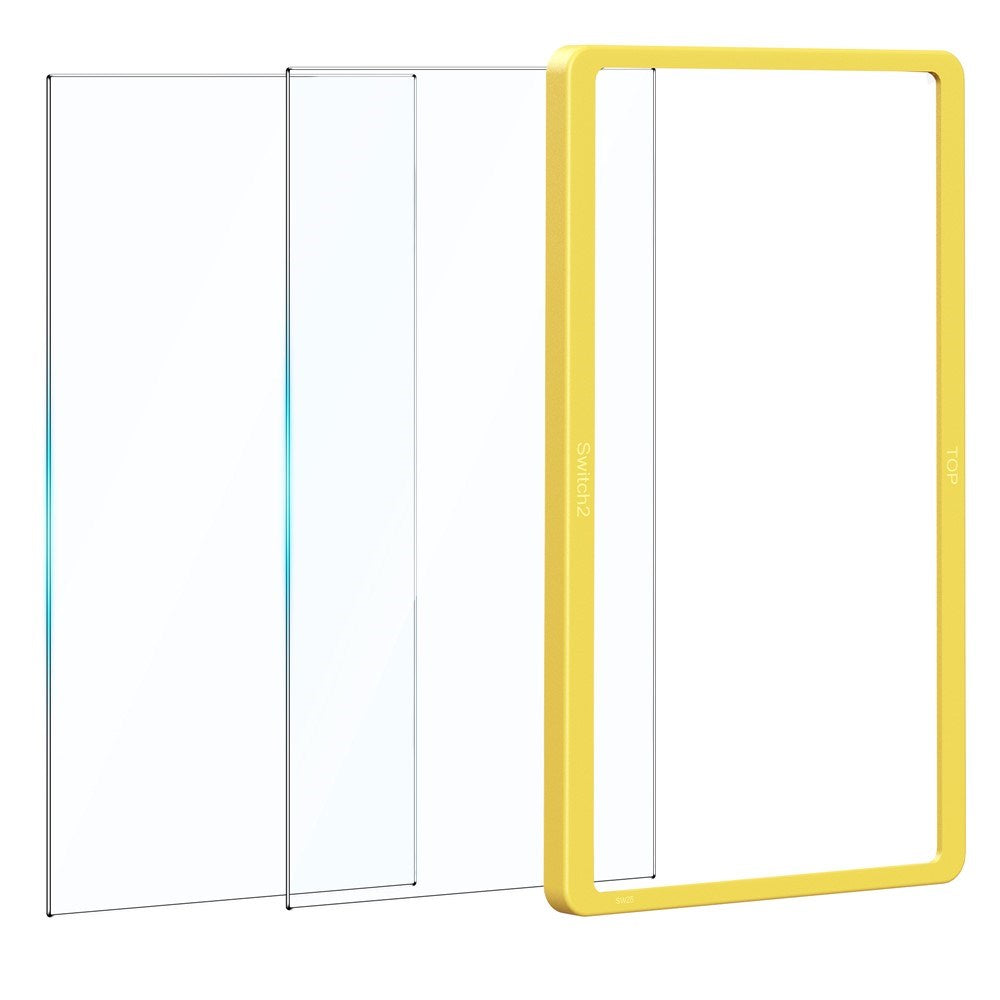 Nintendo Switch 2 Skärmskyddsglas med Monteringsram - 2 st. - Genomskinlig