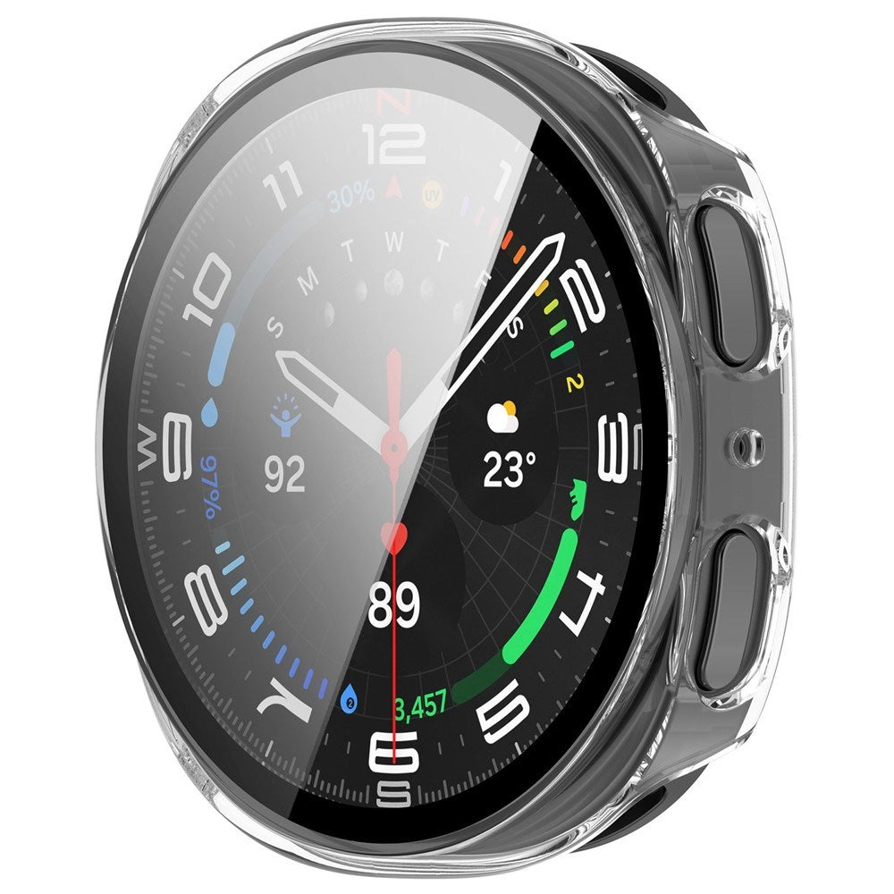 Samsung Galaxy Watch 8 (40mm) Hårt Plast Fodral med Skärmskydd - Genomskinlig