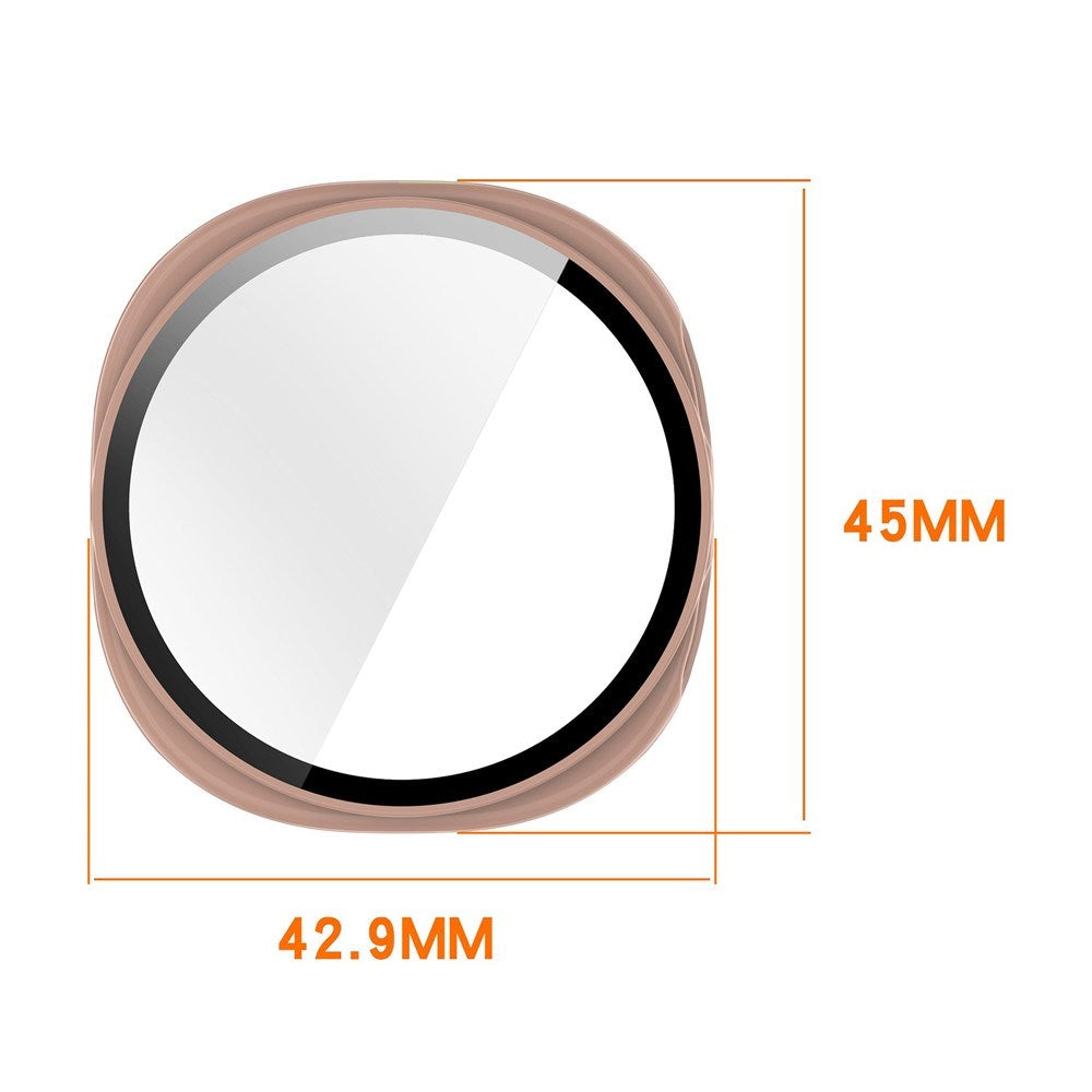 Samsung Galaxy Watch 8 (40mm) Hårt Plast Fodral med Skärmskydd - Matt Silver