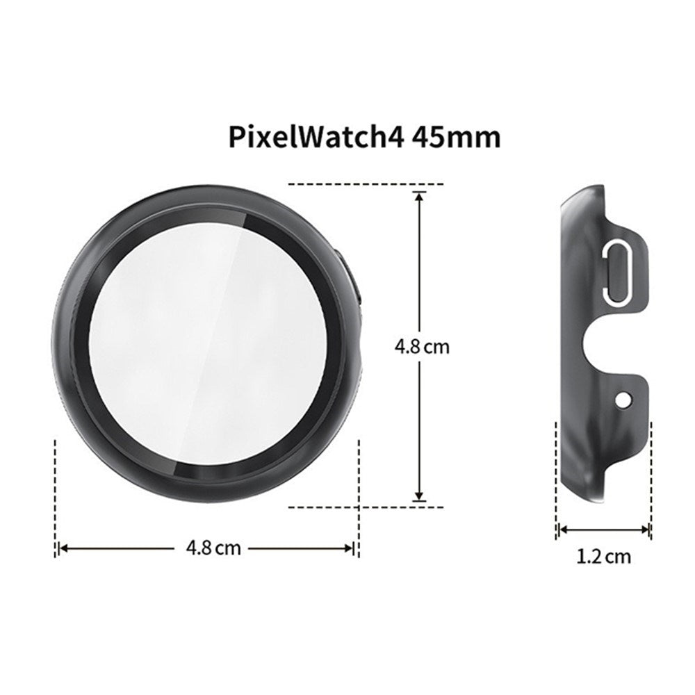 Google Pixel Watch 4 (45 mm) Hårt Plast Skal med Inbyggt Skärmskydd – Persika