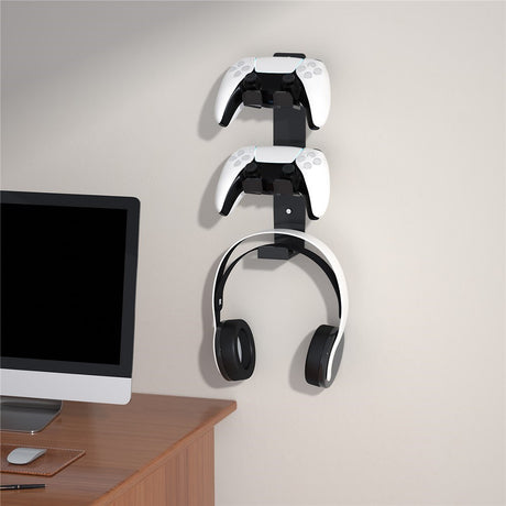 Väggmonterat Stativ för Kontroller / Headset - Svart