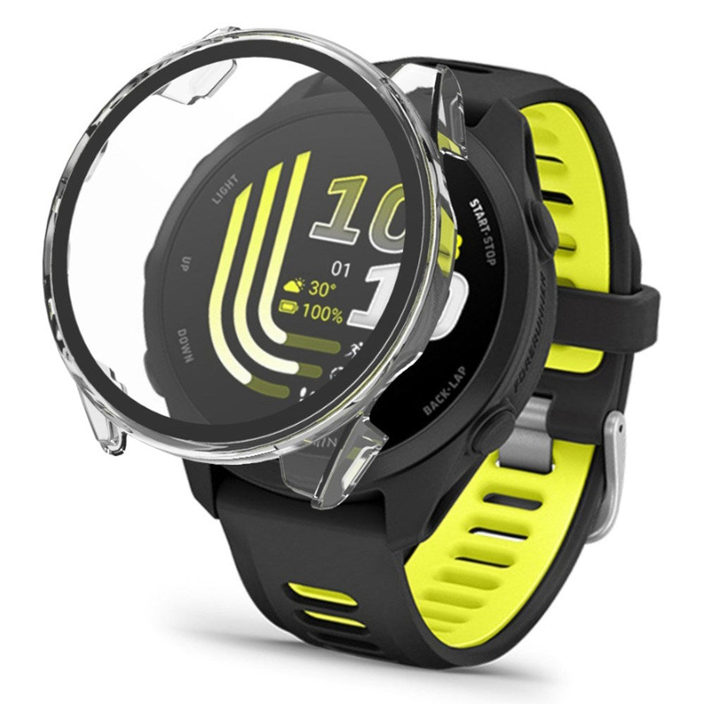 Garmin Forerunner 170 / 70 Hårt Plast Skal m. Inbyggt Skyddsglas - Genomskinlig