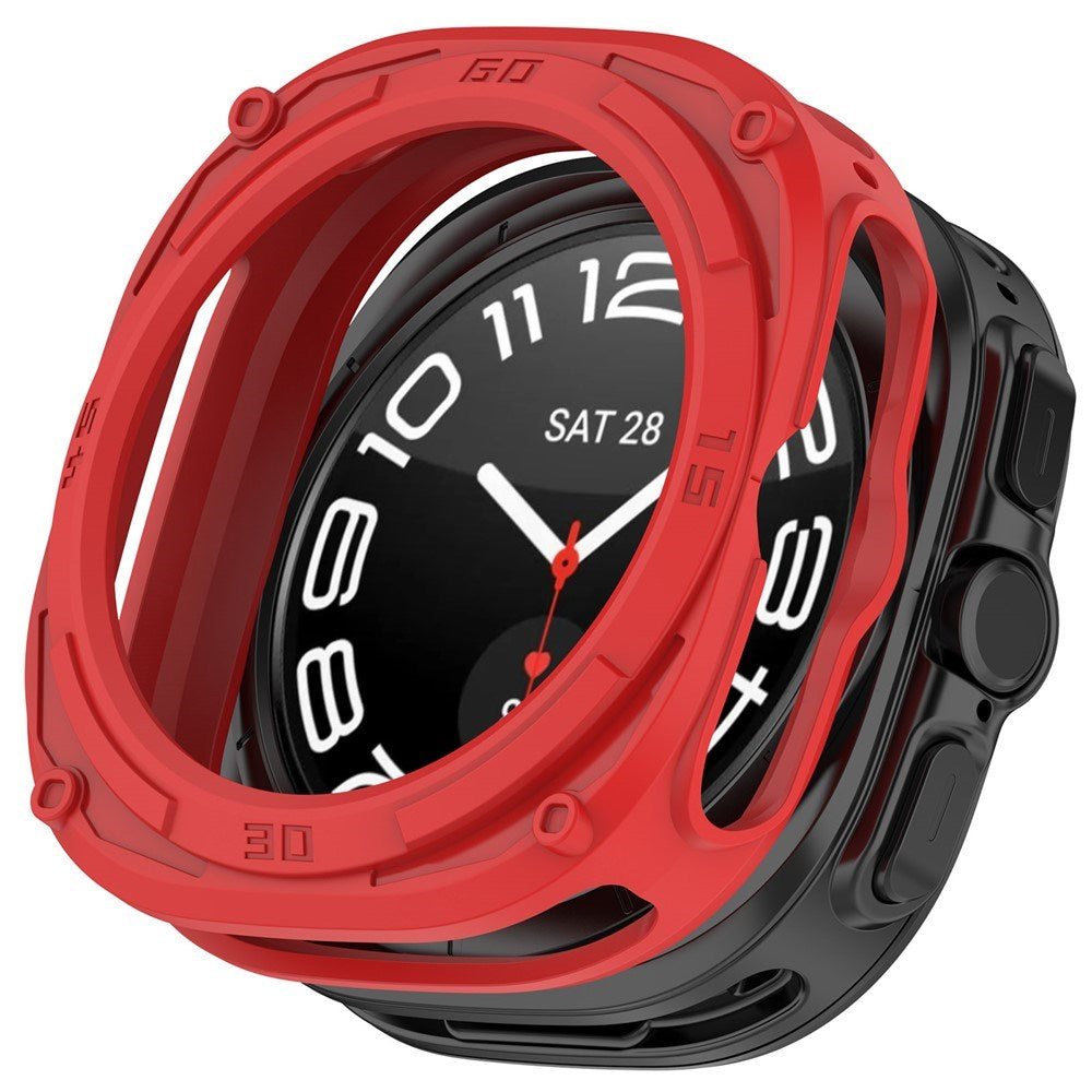 Samsung Galaxy Watch Ultra 2 (47mm) Flexibelt Plast Armor Skal - Röd