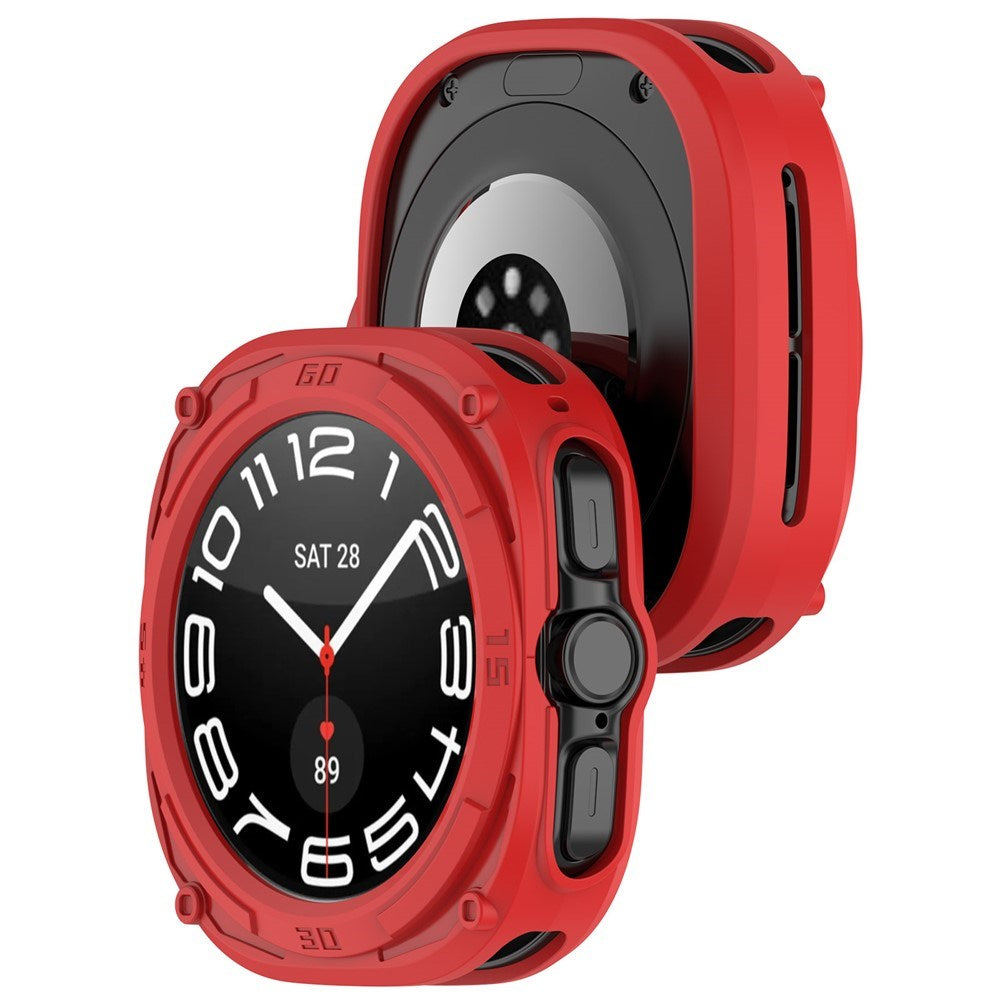 Samsung Galaxy Watch Ultra 2 (47mm) Flexibelt Plast Armor Skal - Röd