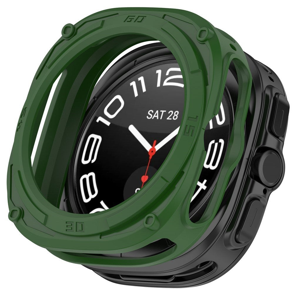 Samsung Galaxy Watch Ultra 2 (47mm) Flexibelt Plast Armor Skal - Grön