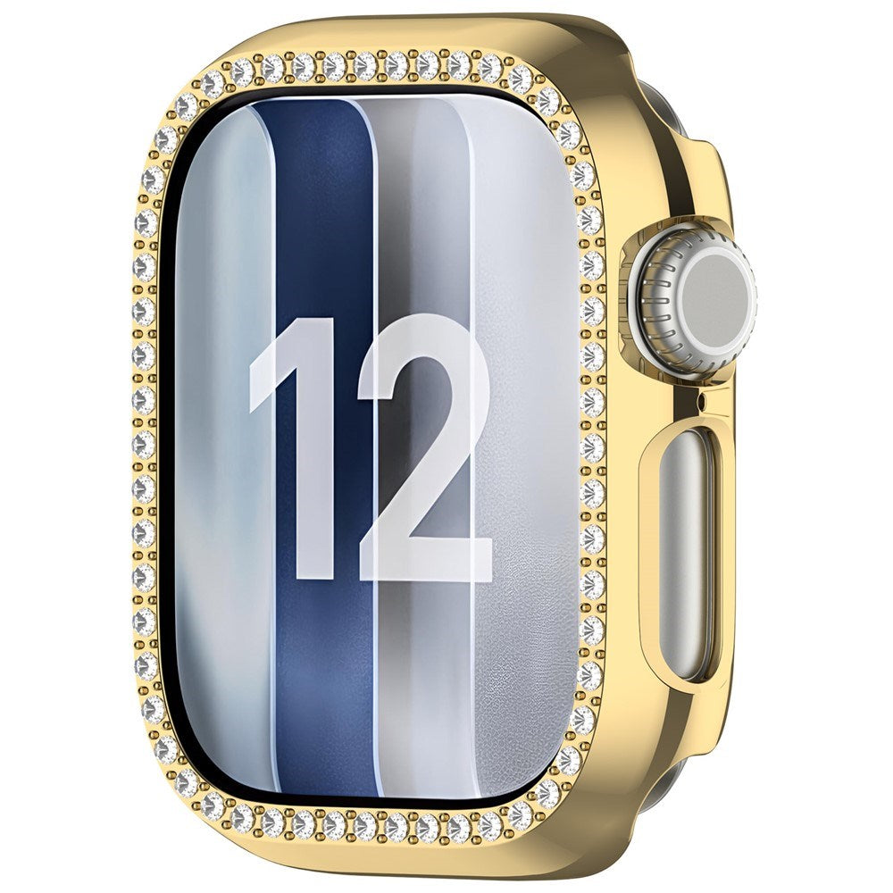 Apple Watch Series 12 (46mm) Hårt Plast Skal - Guld / Strass