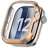 Apple Watch Series 12 (46mm) Hårt Plast Skal - Rose Gold / Strass