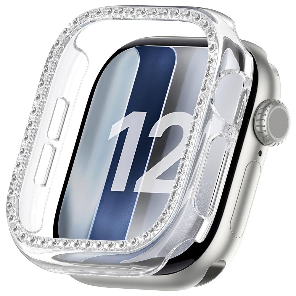 Apple Watch Series 12 (46mm) Hårt Plast Skal - Transparent / Strass