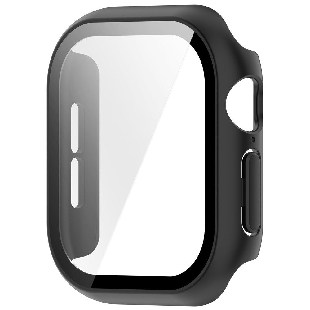 Apple Watch Series 12 (42mm) Hårt Plast Skal m. Inbyggt Skärmskyddsglas - Svart