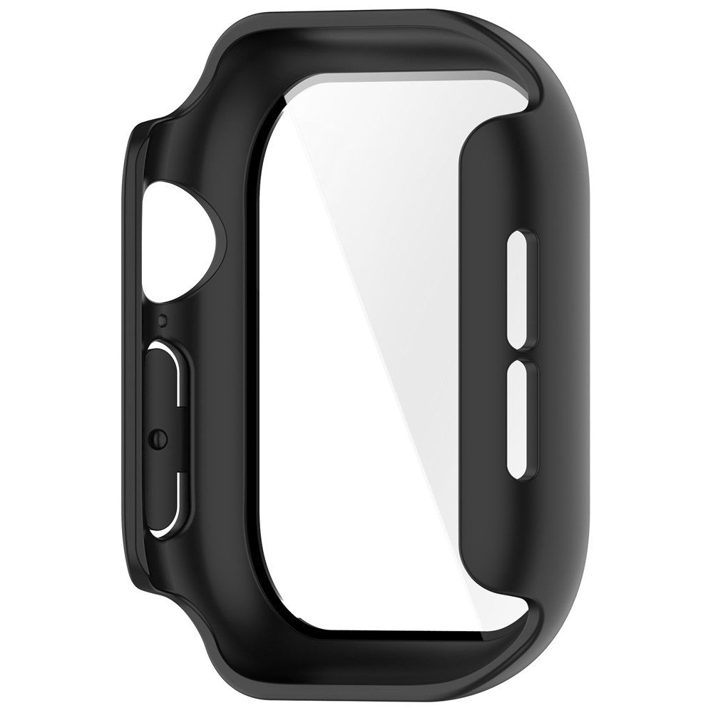 Apple Watch Series 12 (42mm) Hårt Plast Skal m. Inbyggt Skärmskyddsglas - Svart
