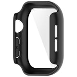 Apple Watch Series 12 (42mm) Hårt Plast Skal m. Inbyggt Skärmskyddsglas - Svart