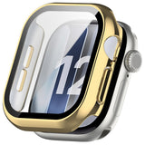 Apple Watch Series 12 (42mm) Hårt Plast Skal m. Inbyggt Skärmskyddsglas - Guld