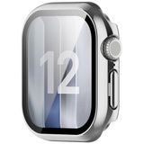Apple Watch Series 12 (42mm) Hårt Plast Skal m. Inbyggt Skärmskyddsglas - Silver