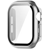 Apple Watch Series 12 (42mm) Hårt Plast Skal m. Inbyggt Skärmskyddsglas - Silver
