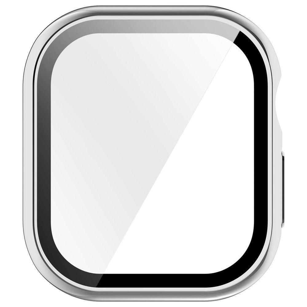 Apple Watch Series 12 (42mm) Hårt Plast Skal m. Inbyggt Skärmskyddsglas - Silver