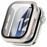 Apple Watch Series 12 (42mm) Hårt Plast Skal m. Inbyggt Skärmskyddsglas - Rose Gold