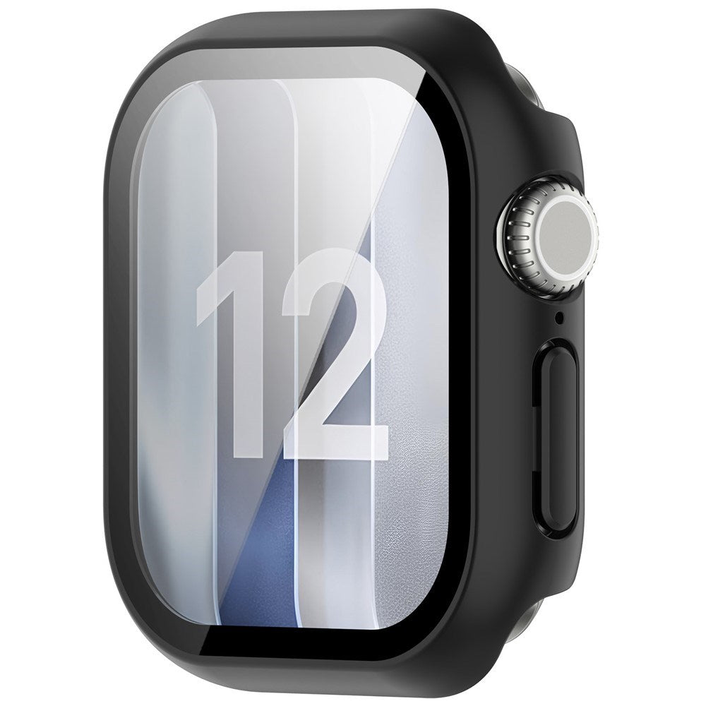Apple Watch Series 12 (46mm) Hårt Plast Skal m. Inbyggt Skärmskyddsglas - Svart