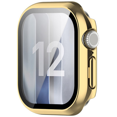 Apple Watch Series 12 (46mm) Hårt Plast Skal m. Inbyggt Skärmskyddsglas - Guld