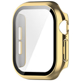 Apple Watch Series 12 (46mm) Hårt Plast Skal m. Inbyggt Skärmskyddsglas - Guld