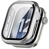 Apple Watch Series 12 (46mm) Hårt Plast Skal m. Inbyggt Skärmskyddsglas - Silver