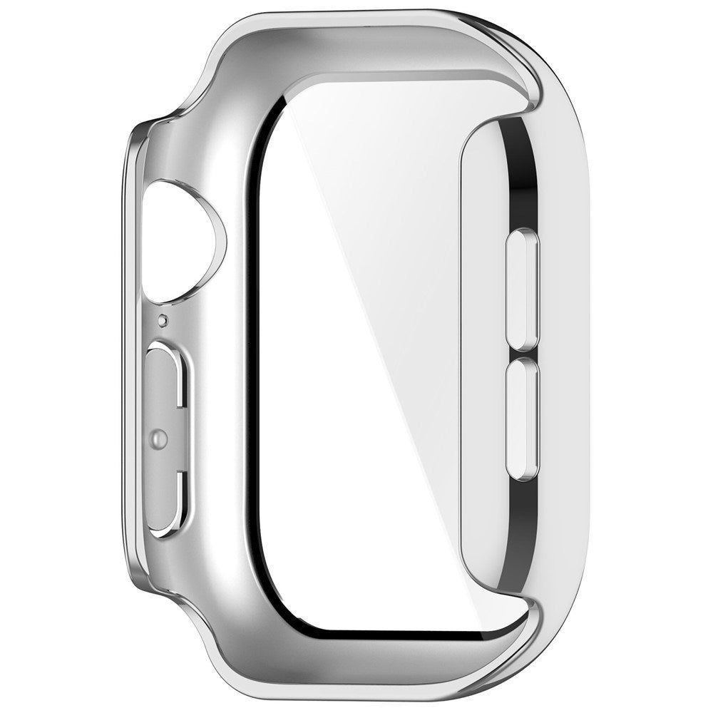Apple Watch Series 12 (46mm) Hårt Plast Skal m. Inbyggt Skärmskyddsglas - Silver
