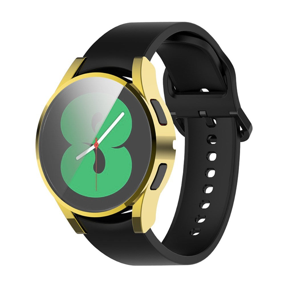 Samsung Galaxy Watch 4 (40mm) Hård Plast Skal m. Inbyggt Skärmskydd - Guld