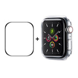 Apple Watch 7/8/9 (41mm) Skal och Skärmskydd - Transparent / Svart