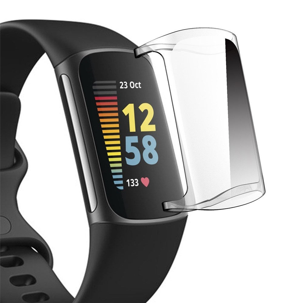 Fitbit Charge 6 / 5 ENKAY Flexibelt Plast Skal - Genomskinlig