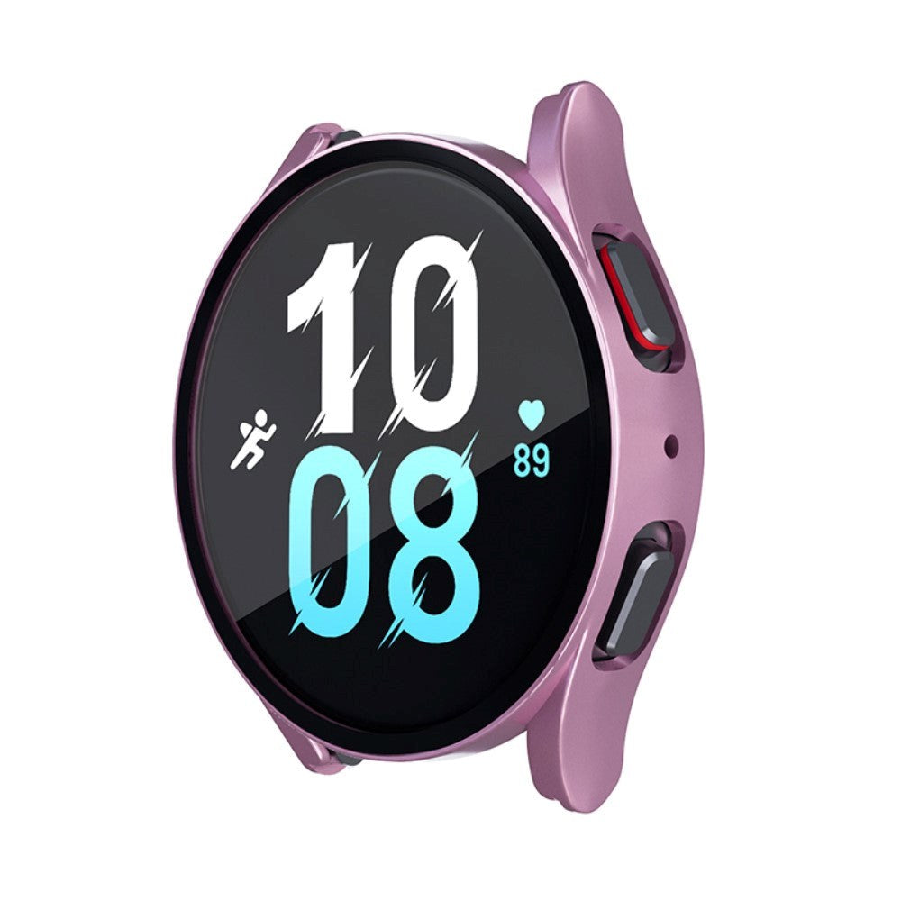 Samsung Galaxy Watch 7 / 6 / 5 / 4 / FE (40 mm) Skal i Hårdplast med Inbyggt Skärmskydd - Rose Gold