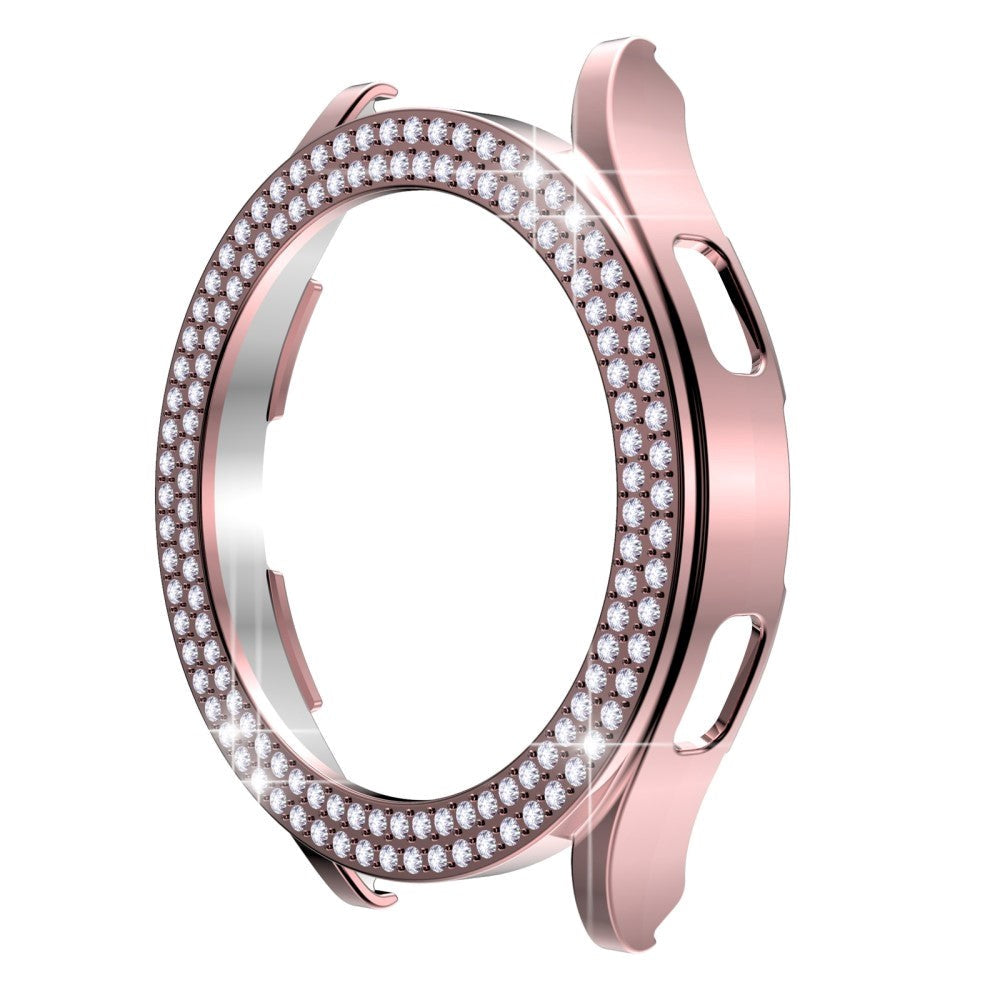 Samsung Galaxy Watch 4 / 5 44mm Hård Plast Skal m. Rhinestone - Rosa