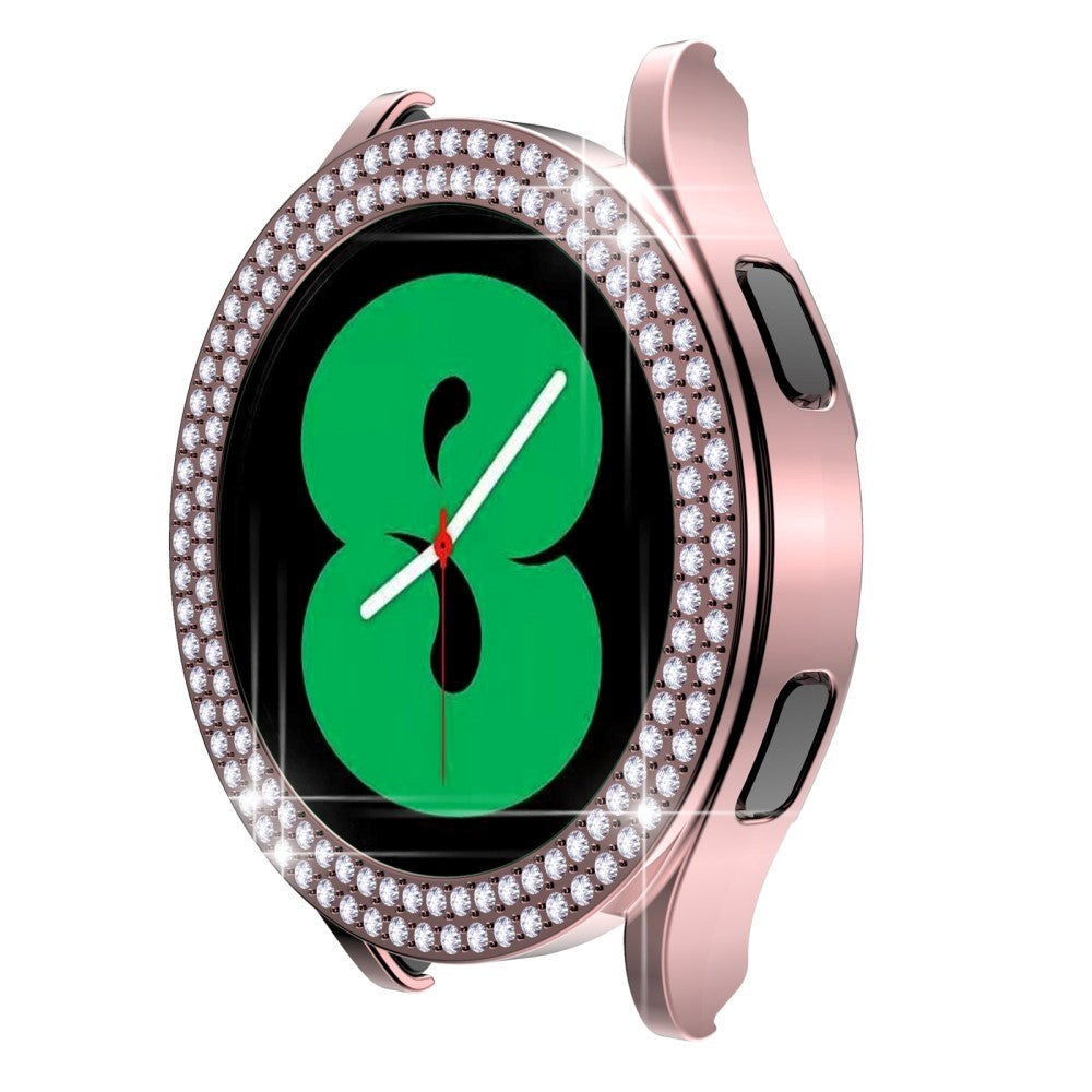 Samsung Galaxy Watch 4 / 5 44mm Hård Plast Skal m. Rhinestone - Rosa