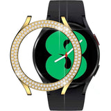 Samsung Galaxy Watch 4 / 5 44mm Hård Plast Skal m. Rhinestone - Guld