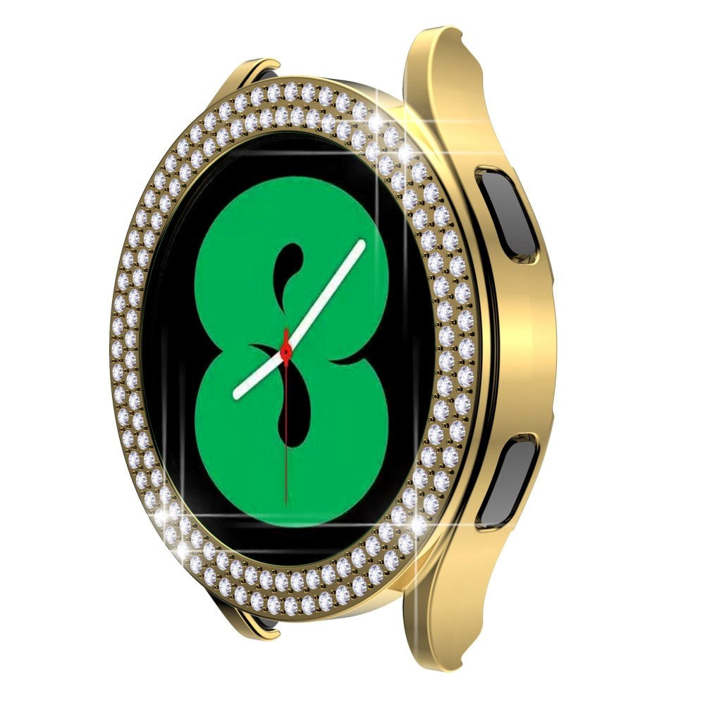 Samsung Galaxy Watch 4 / 5 44mm Hård Plast Skal m. Rhinestone - Guld