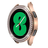 Samsung Galaxy Watch 4 / 5 44mm Hård Plast Skal m. Rhinestone - Rose Gold