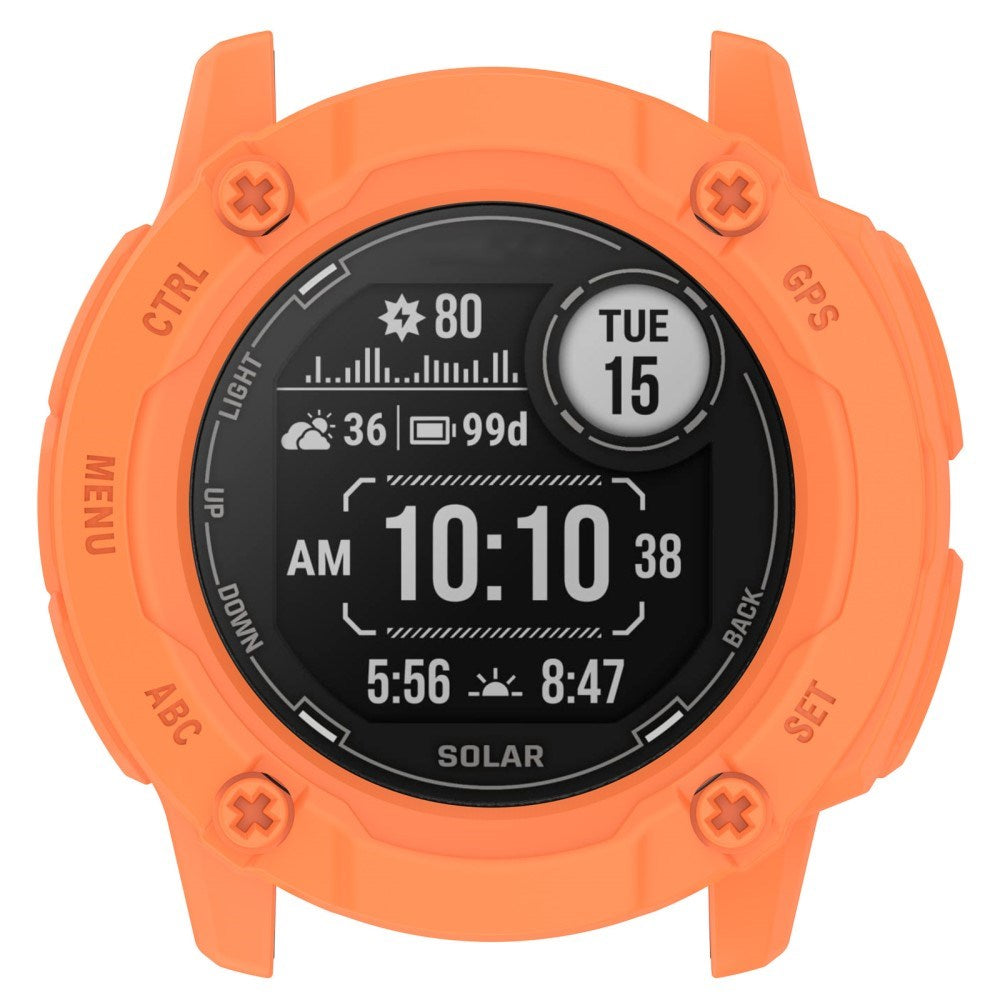 Garmin Instinct 2X Solar Flexibelt TPU Plast Skal - Orange