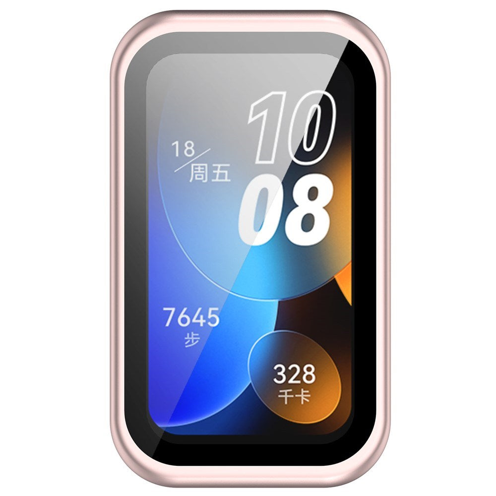 Huawei Band 10 / 9 / 8 EIDERWOOD Hårt Plast Skal m. Skyddsglas – Rosa