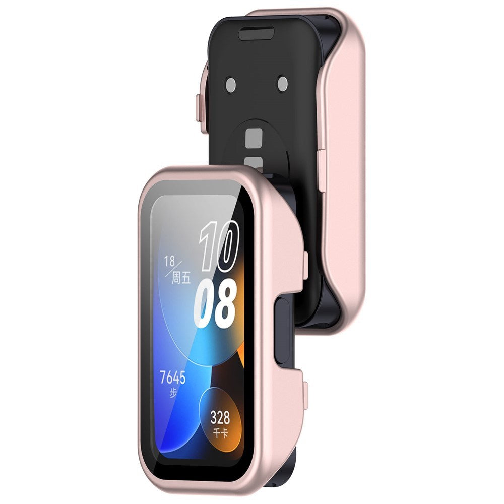 Huawei Band 10 / 9 / 8 EIDERWOOD Hårt Plast Skal m. Skyddsglas – Rosa