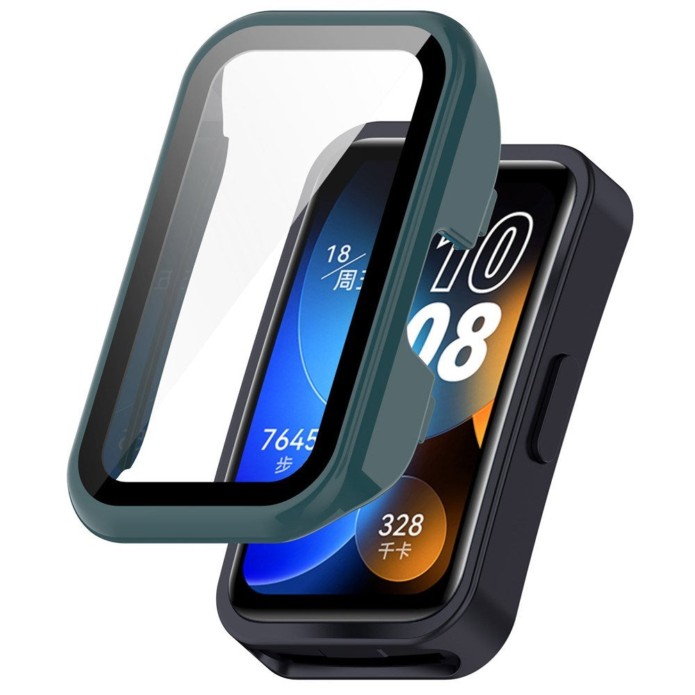 Huawei Band 10 / 9 / 8 EIDERWOOD Hårt Plast Skal m. Skyddsglas – Grön