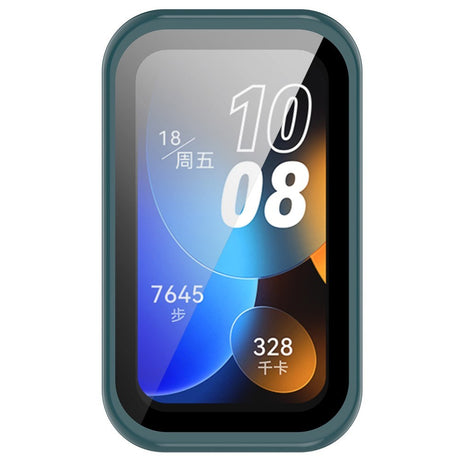 Huawei Band 10 / 9 / 8 EIDERWOOD Hårt Plast Skal m. Skyddsglas – Grön