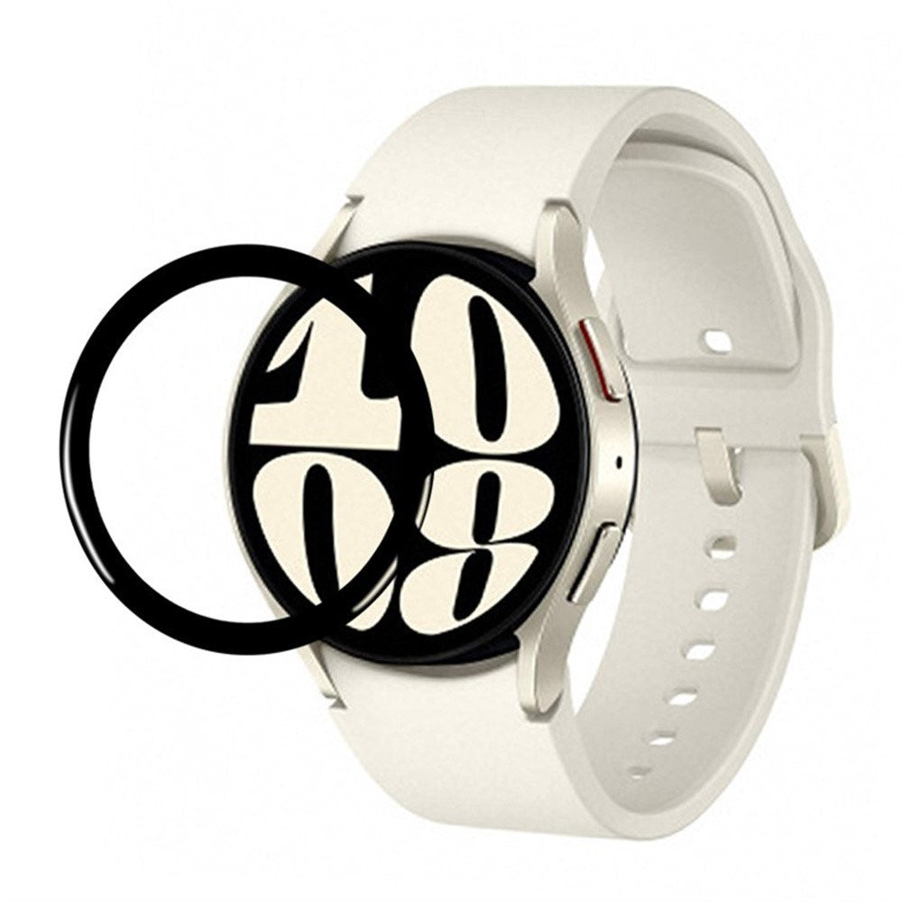 Samsung Galaxy Watch 8 (40mm) Plastskärmskydd - Genomskinlig / Svart Kant