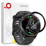 NORTHJO Garmin Forerunner 970 Skärmskydd - Genomskinlig / Svart Kant